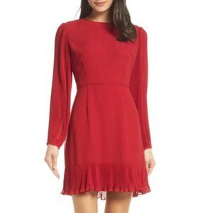 Chelsea28 Red pleated Ruffle Dress, 4